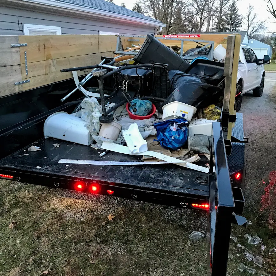 Roll-off dumpster delivered to a residential driveway in North Hempstead